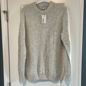 Sonoma Heather Gray Women's Crewneck Sweater